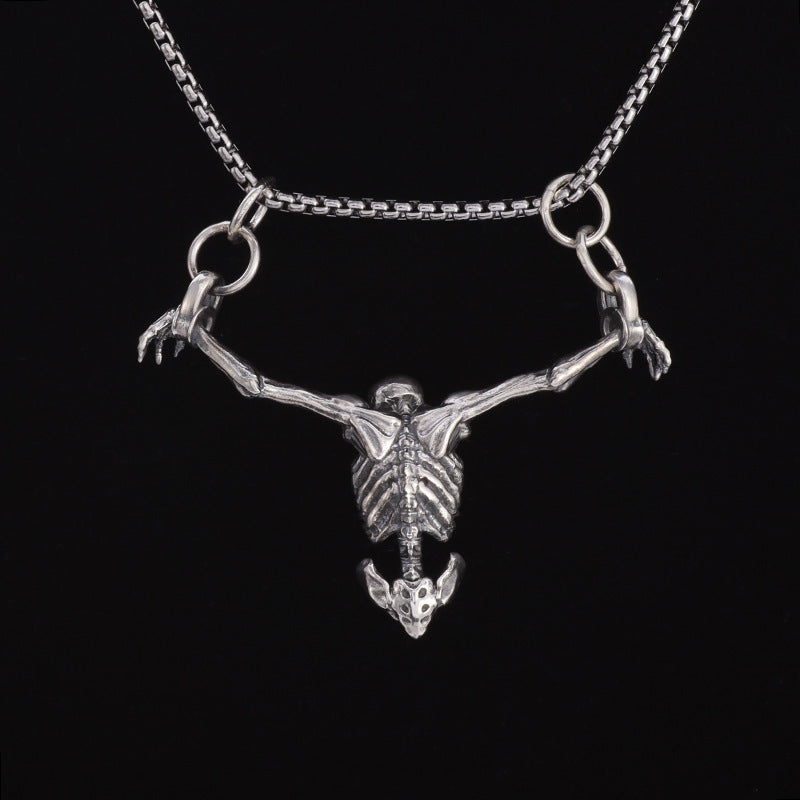 Collar con colgante de calavera de hip hop unisex para Halloween