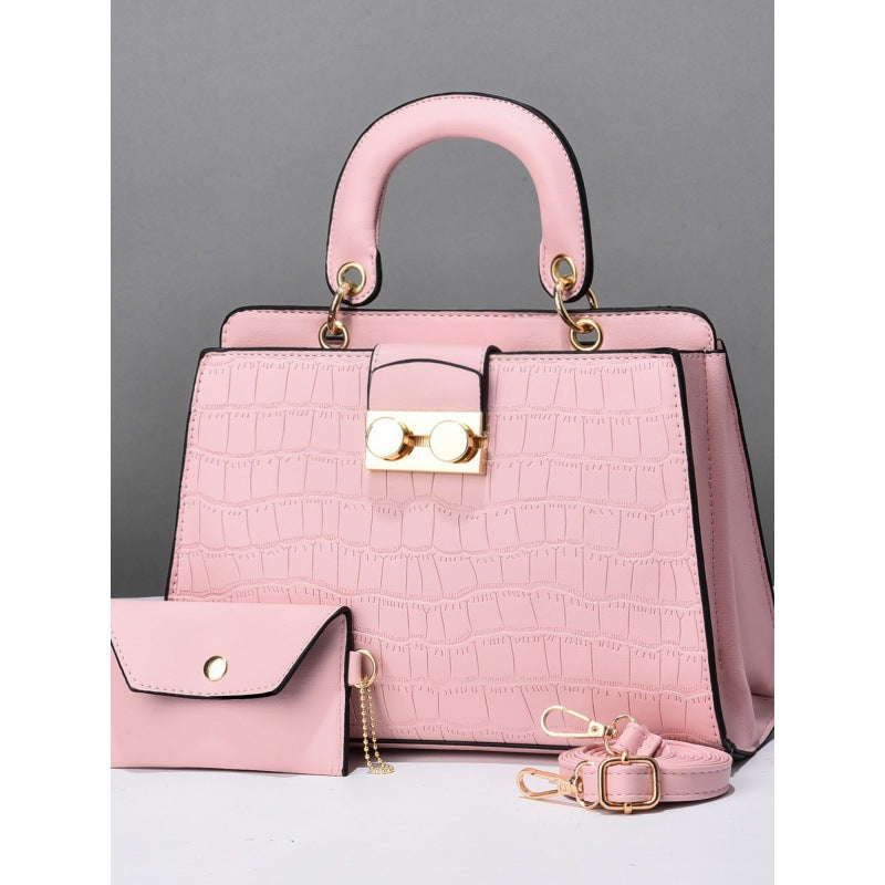 Sac à main rhomboïde uni de grande capacité pour femme