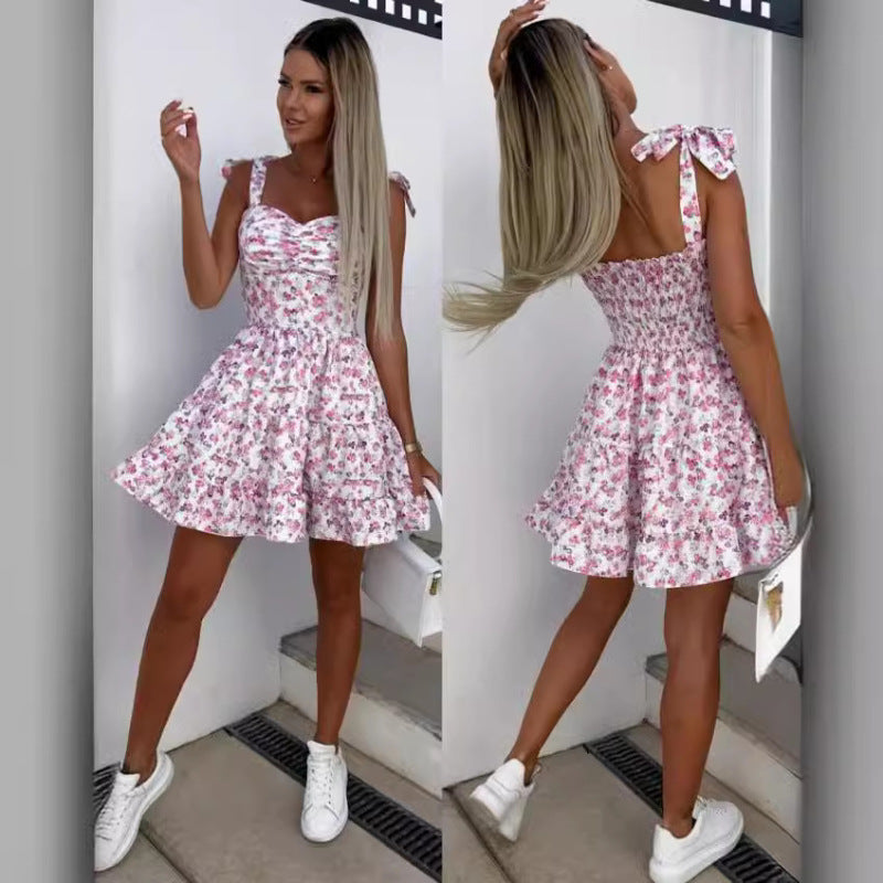 Summer Vacation Women Floral Print Sundress