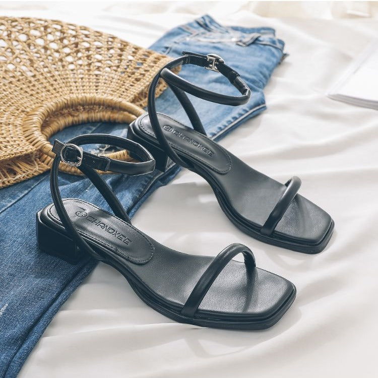Sandales à bride cheville pour femme, idéales pour les vacances d'été ou la plage