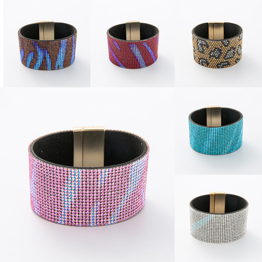 Pulsera de ala ancha con diamantes de imitación de Bohemian Wind
