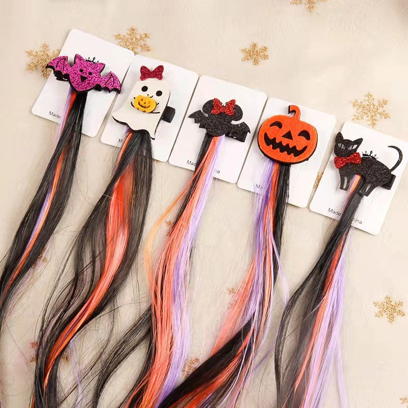 Kids Halloween Wig Hairpin Accessories Unisex Styles