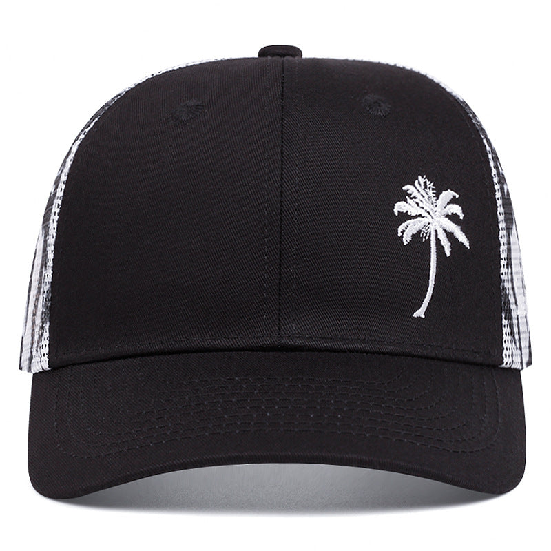 Men Fashion Casual Camouflage Embroidered Coconut Tree Cap