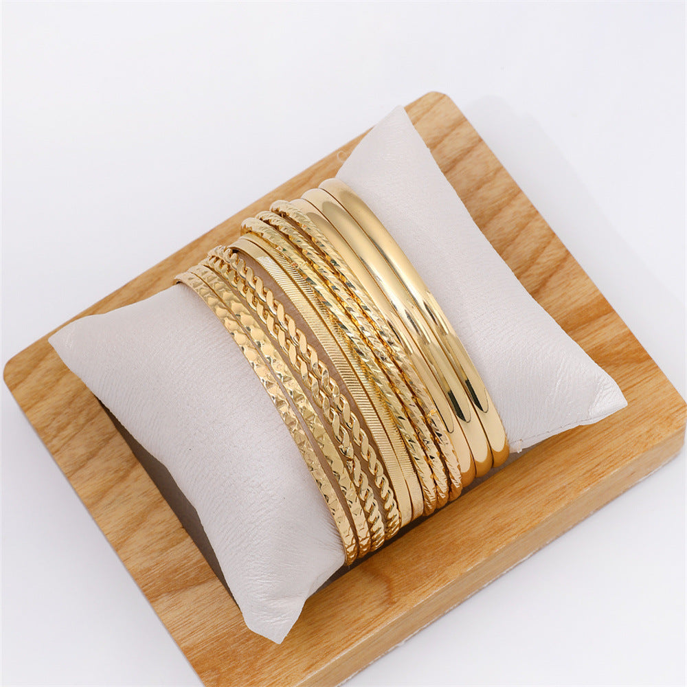 Conjunto de pulseras sencillas multicapa de estilo bohemio