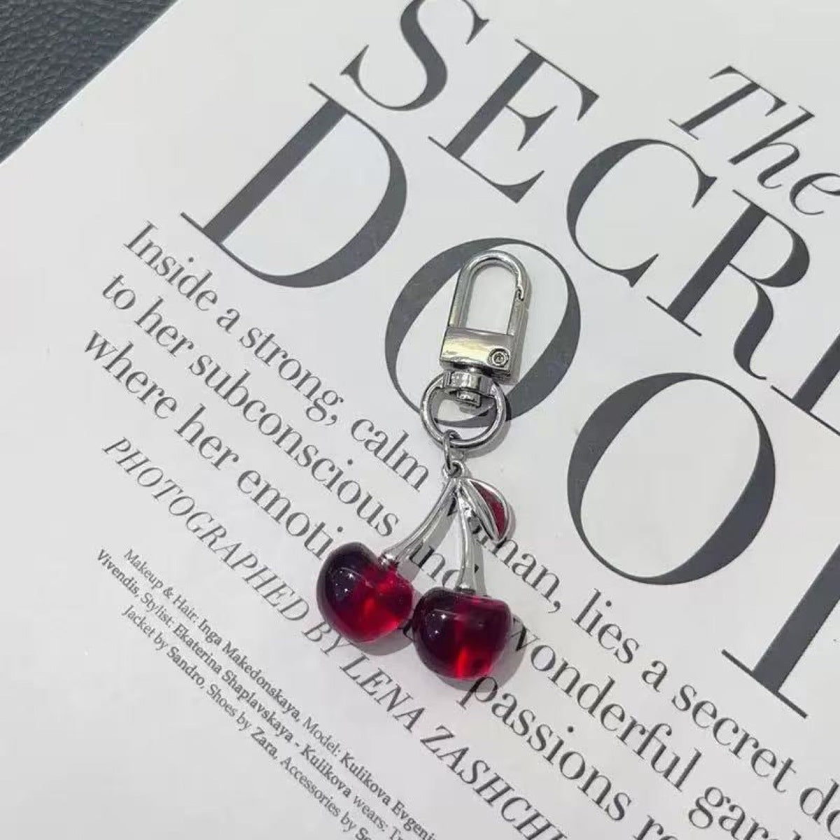 Creative Alloy Cherry Key Chain Fruit Bag Pendant