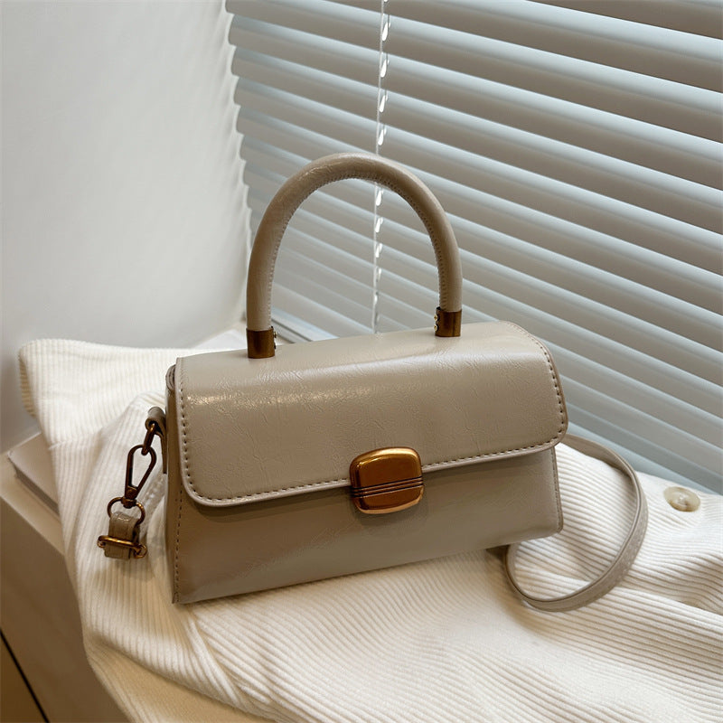 Bolso de hombro sólido elegante retro