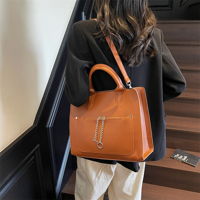 Commuting Casual Large Capacity Contrast Color Tote