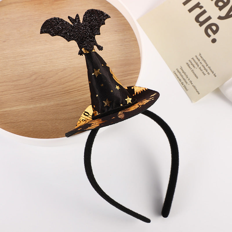 Halloween Little Bat Witch Pointed Hat Headband