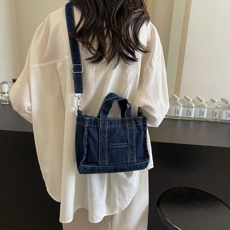 Sacs à main en denim grande capacité style rétro