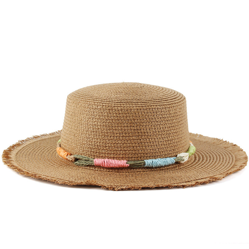Sombrero para el sol con borlas para playa y vacaciones a la moda para mujer