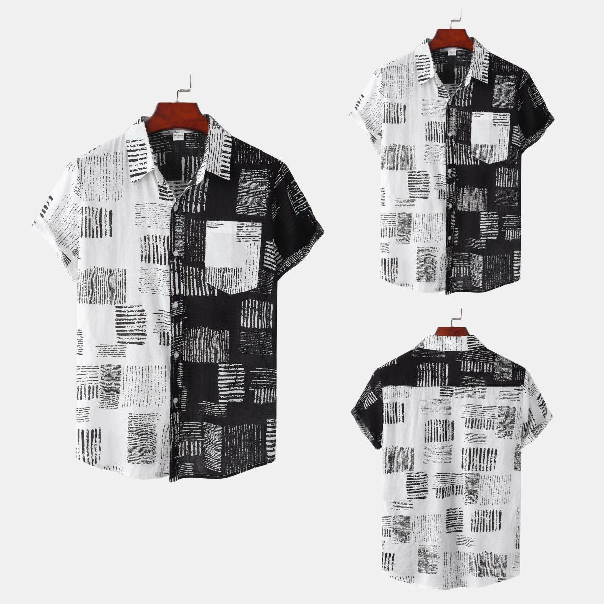 Camisa con estampado de flores diminutas en 3D para hombre, ideal para vacaciones de verano