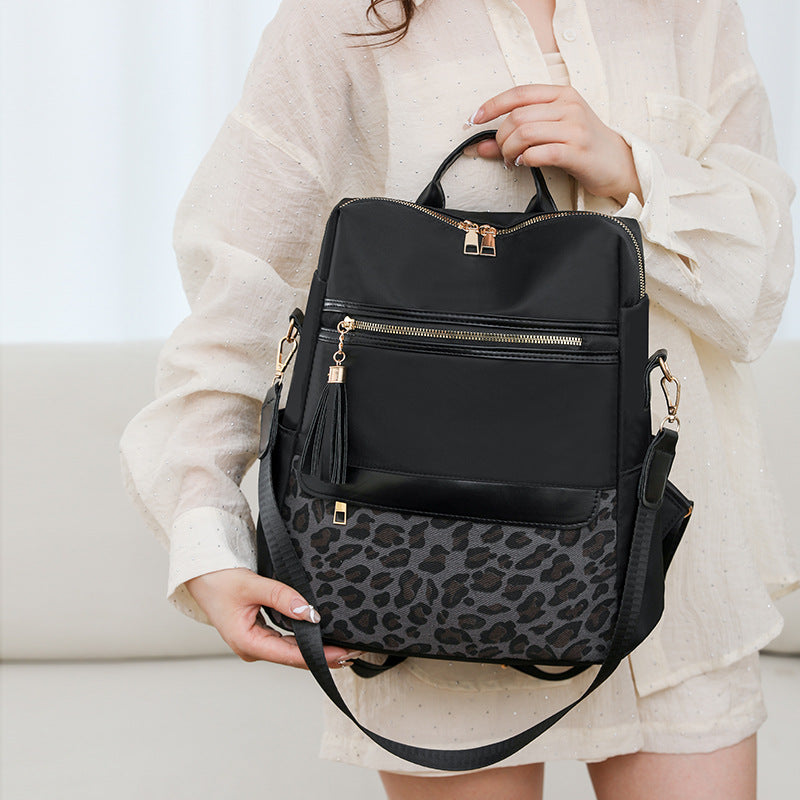 Lightweight Travel Multi-Use Leopard Schoolbag