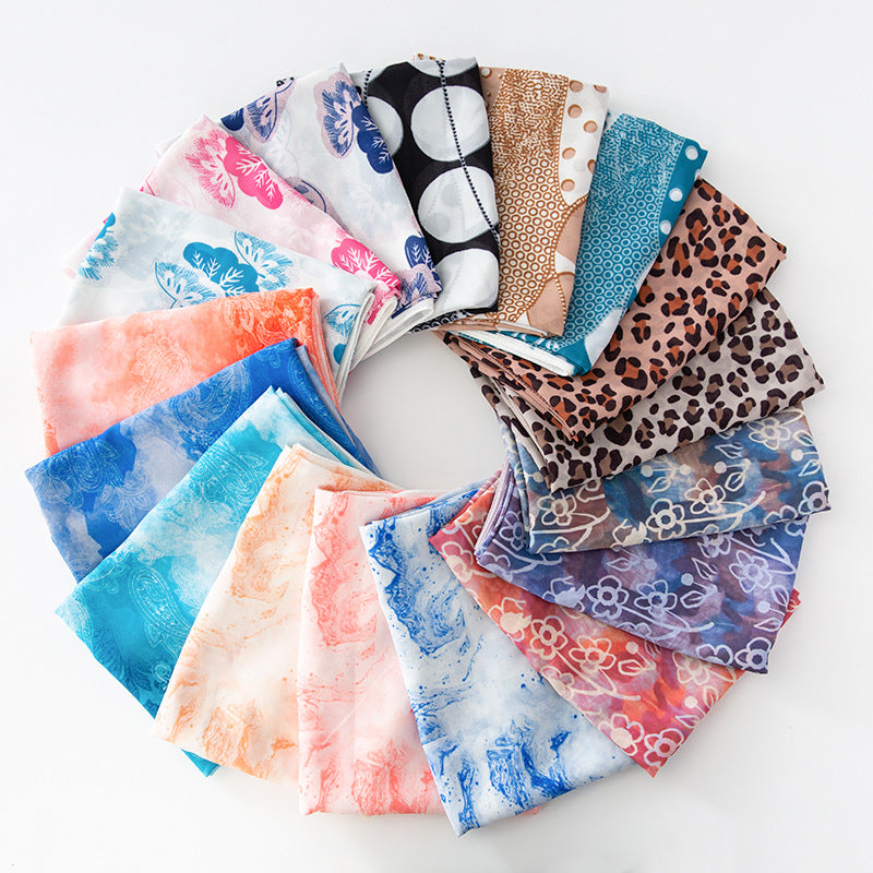 Women Summer Spring Floral Chiffon Long Scarf