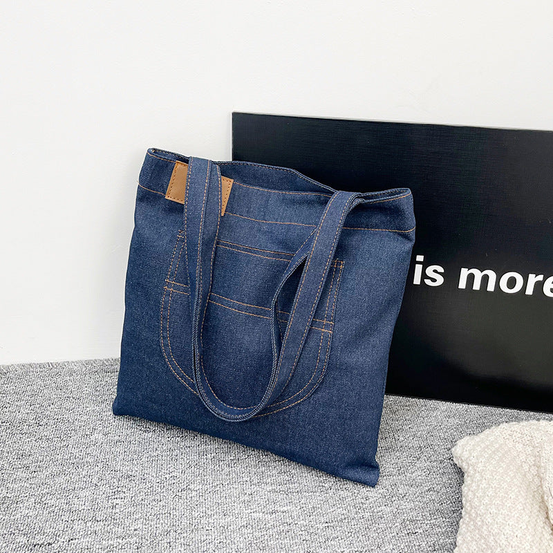 Fashionable Casual Large Capacity Denim Tote Bag