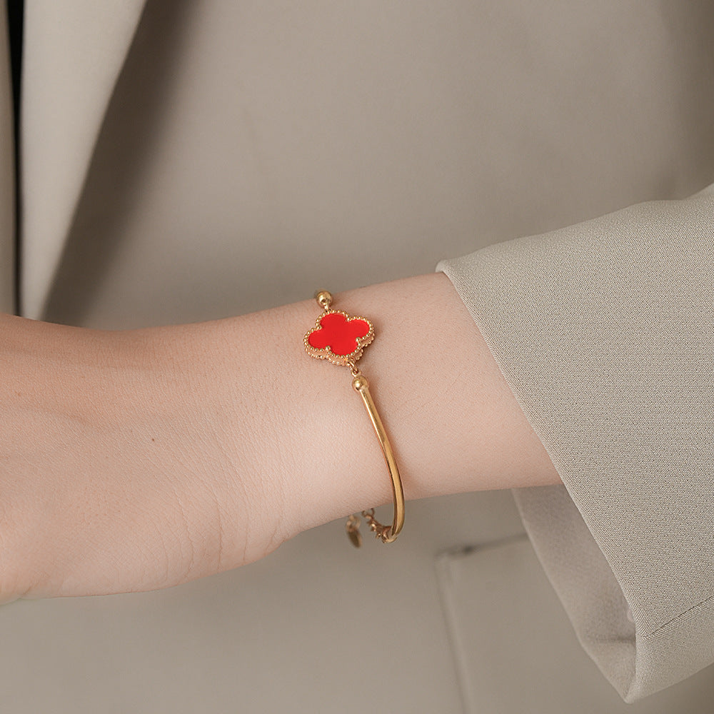 Fashion Four-Leaf Clover Bracelet Stainless Steel Jewelry