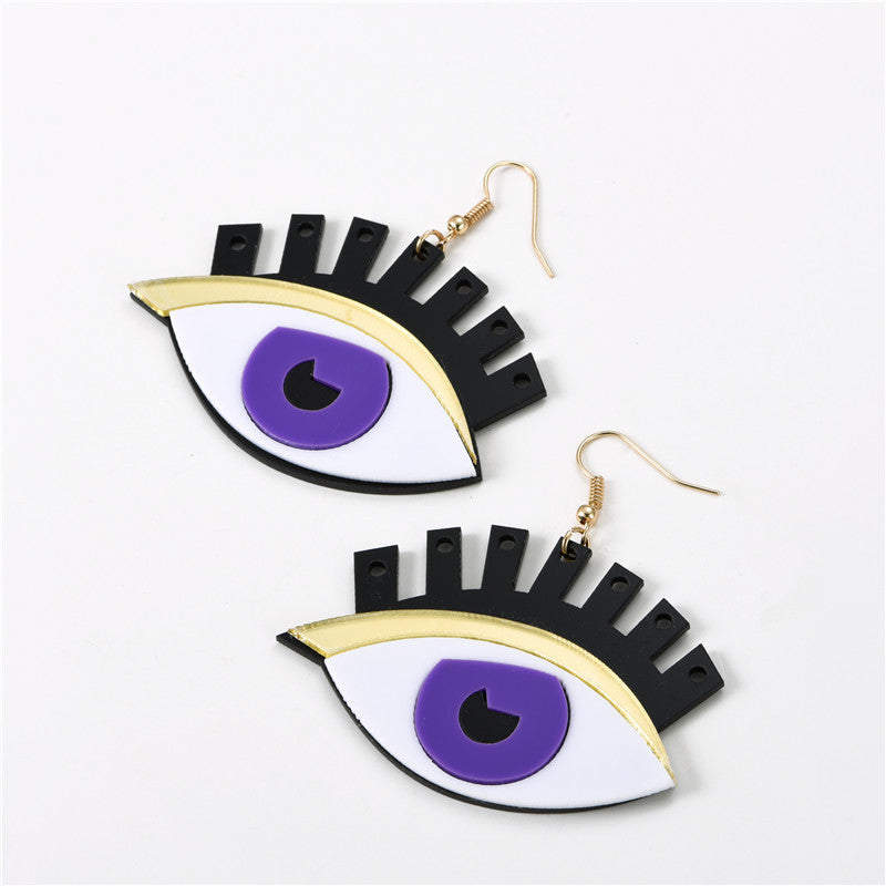 2 pares de pendientes colgantes con diseño de ojo malvado para mujer