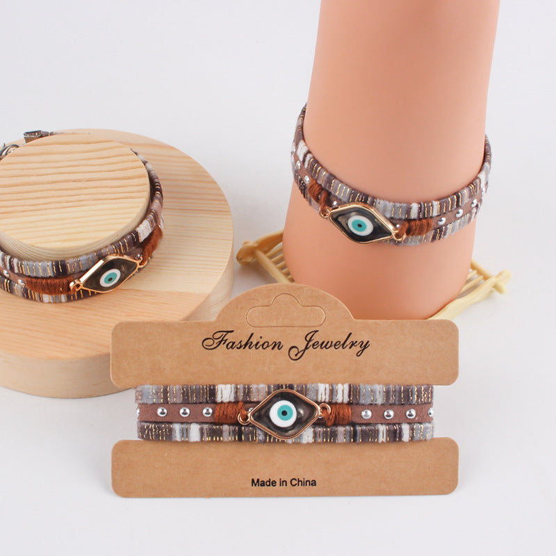 Bohemian Evil Eye Personalized Bracelet
