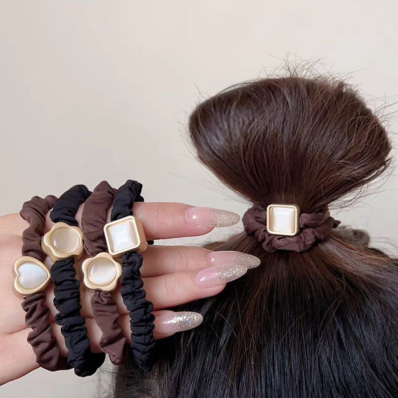 Women Fashion Solid Color Cat Eye Hair Ring