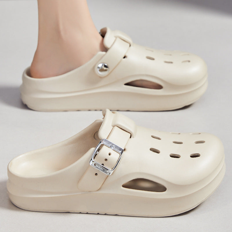 Zapatillas informales con suela gruesa y antideslizantes para mujer