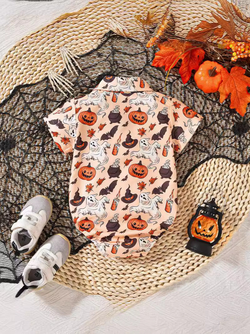 Pelele de manga corta para fiesta de Halloween para niños y bebés
