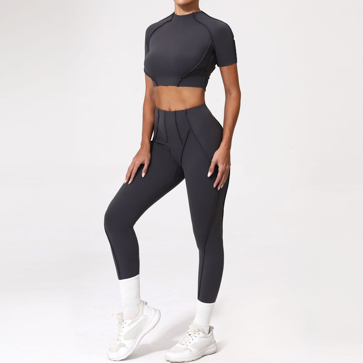 Yoga Quick-Drying Tight Short-Sleeved Fitness Set