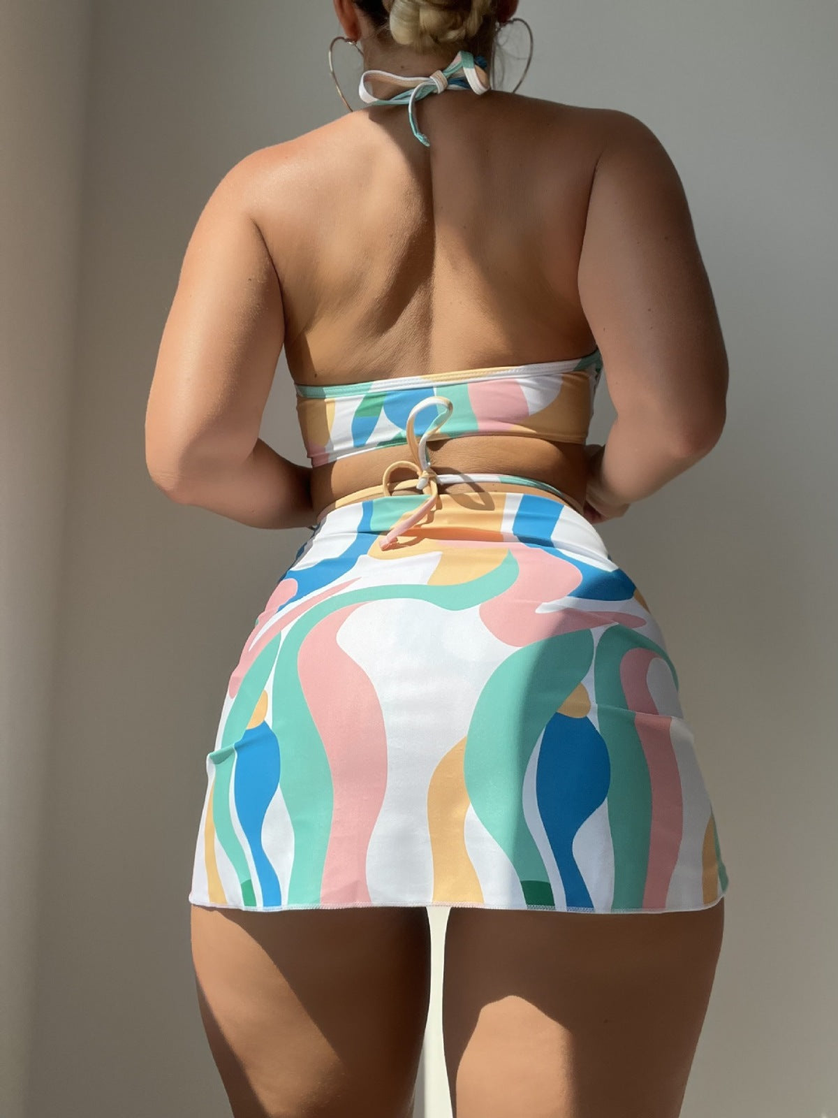 Women Sexy Summer Vacation Color Blocking Swimwear