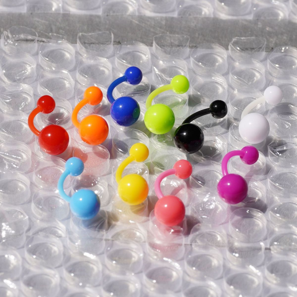 Piercing pour ongles en acrylique, simple et créatif, couleur bonbon, UV, doux, pour femmes