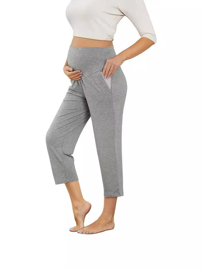 Pregnant Women Casual Solid Color Yoga Pants