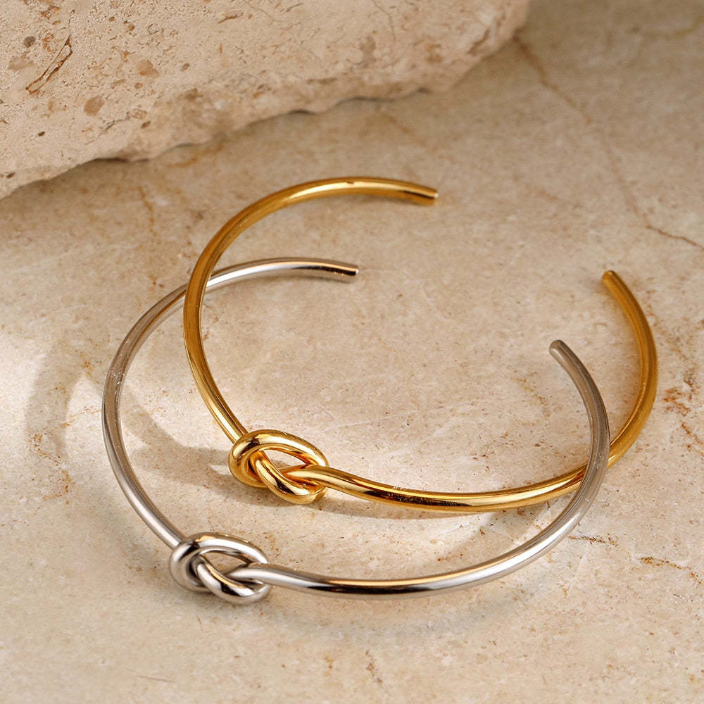 Women Fashion Titanium Steel 18k Gold Plated Bracelet