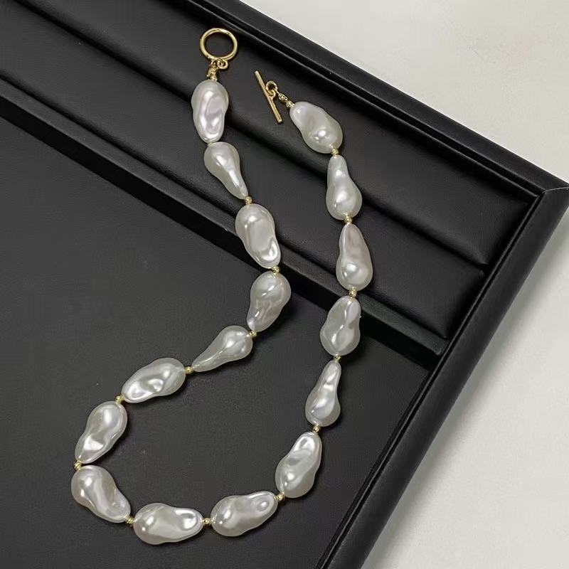 Collar elegante de perlas de imitación para mujer, accesorio de moda
