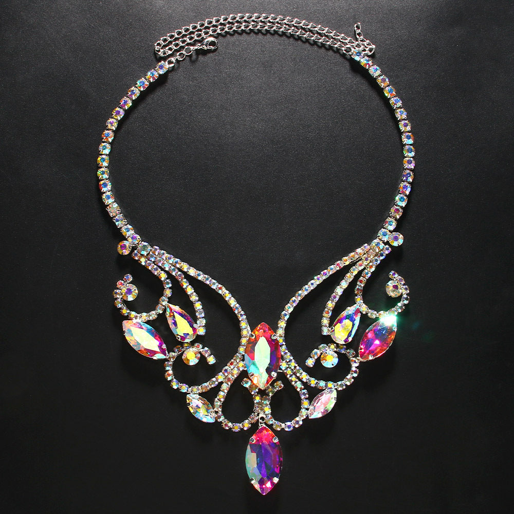 Women Fashion Bohemian Exaggerated Diamond Necklace