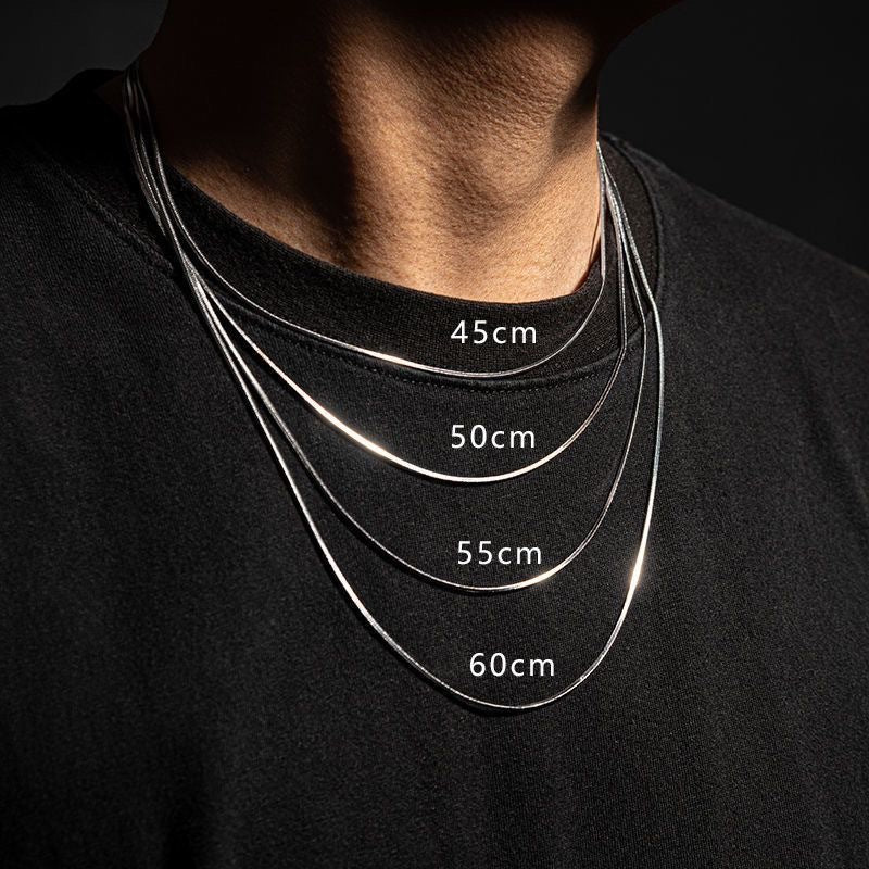 Men Fashion Simple Titanium Steel Necklace