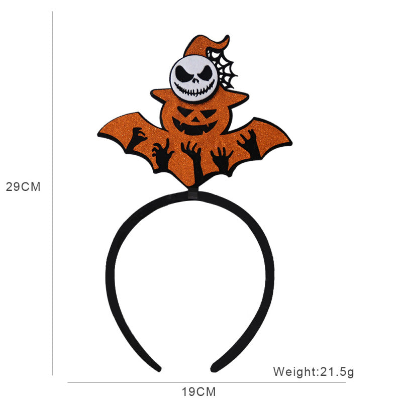 Bandeau d'Halloween pour enfants, accessoires de fête fantôme, citrouille et squelette
