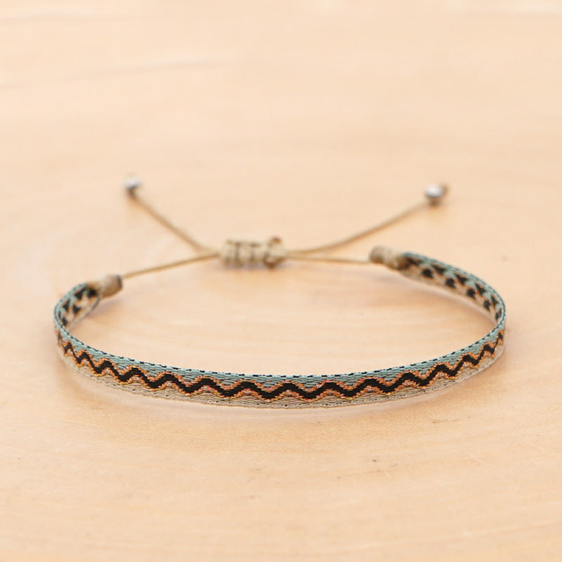 Bohemian Ethnic Ribbon Handwoven Bracelet