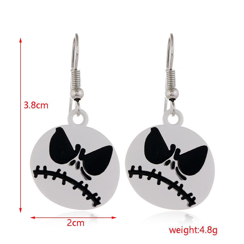 Halloween Women Fashion Drip Oil Spider Web Earrings