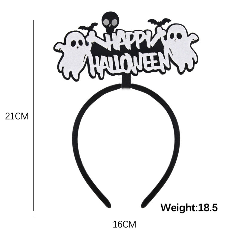 Bandeau d'Halloween pour enfants, accessoires de fête fantôme, citrouille et squelette