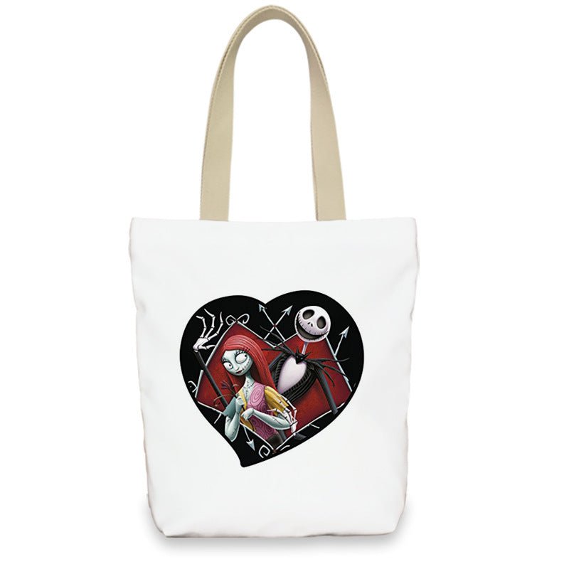 Bolso de lona con diseño de calabaza de Halloween para mujer