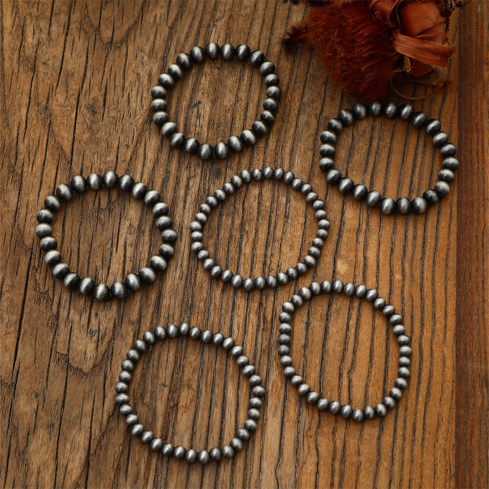 Conjunto de 6 pulseras de cuentas vintage bohemias