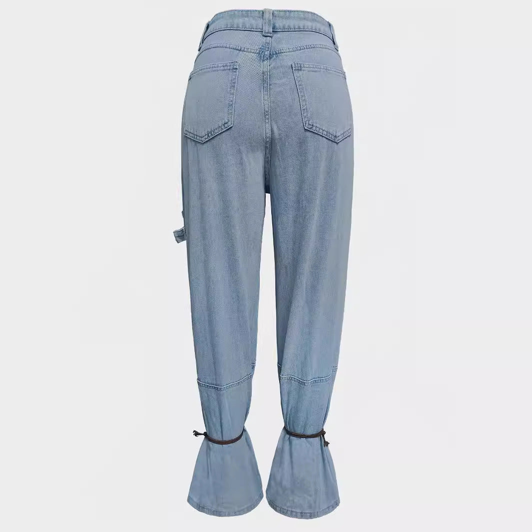 Street Women Fashion Jeans Made of Durable Denim