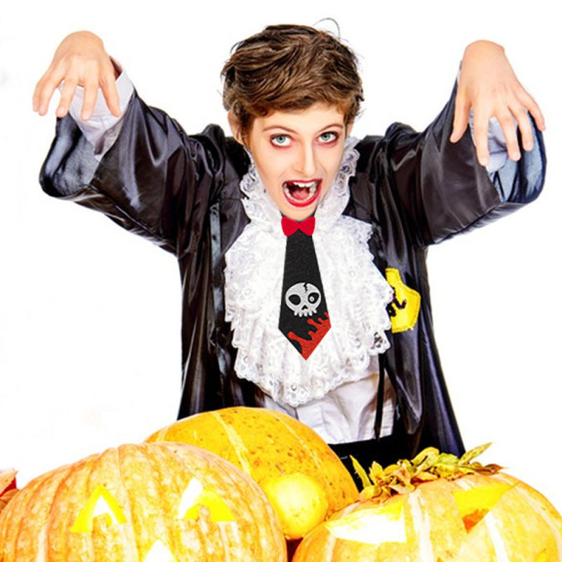 Kids Halloween Tie Ghost Party Costume Accessory