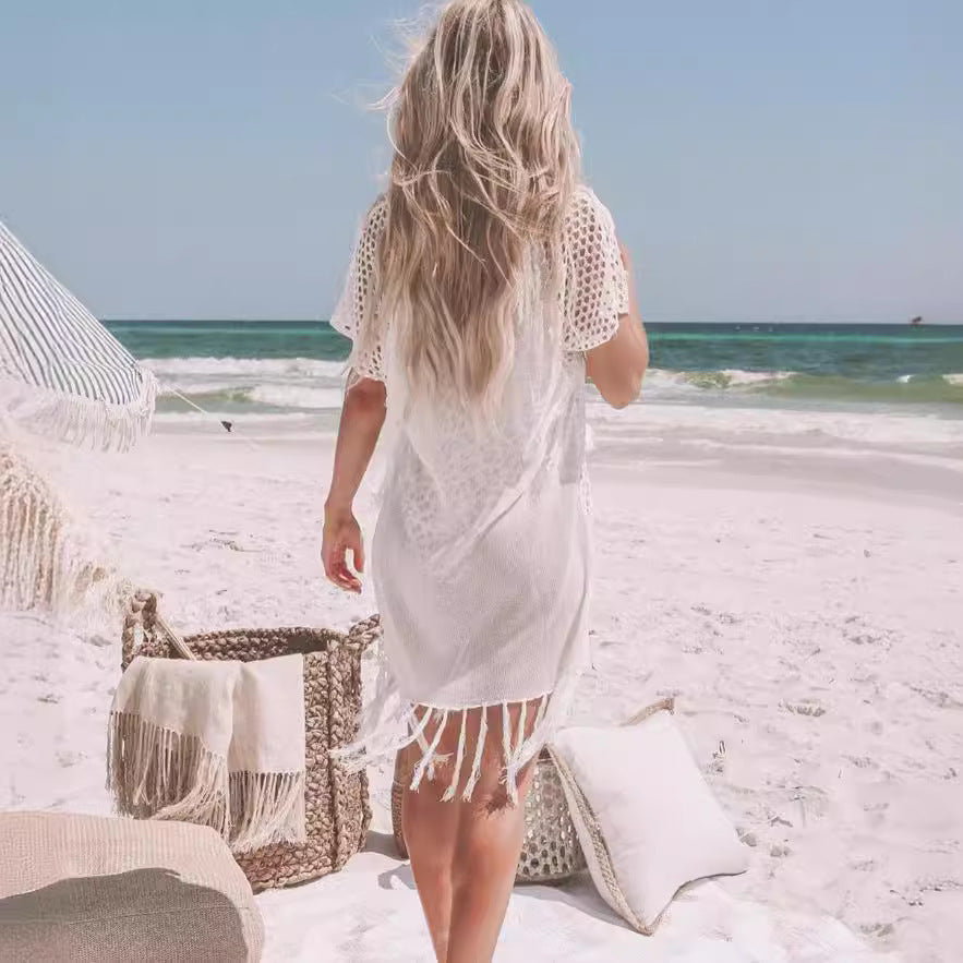 Women Fashion Casual Vacation Knitted Cover-Ups