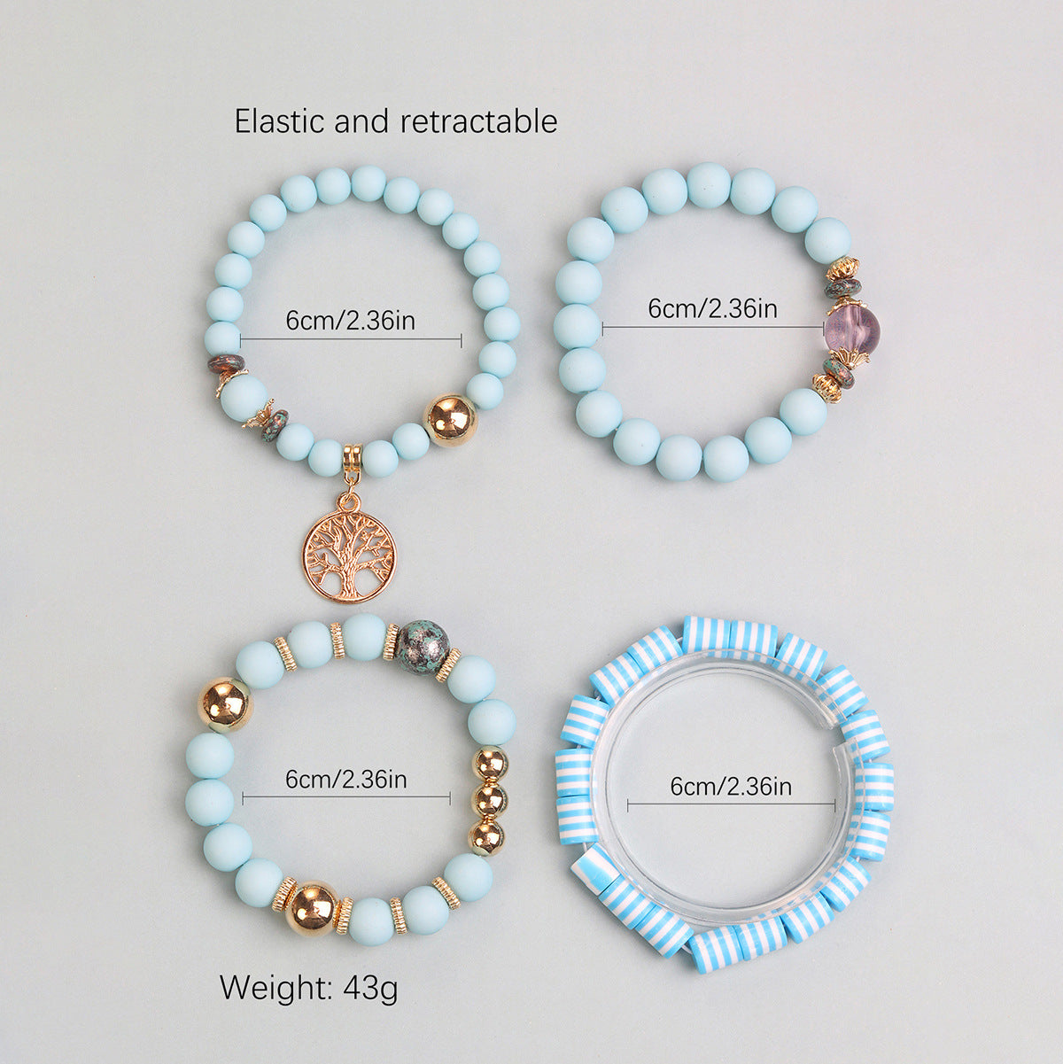 Pulsera multicapa arcoíris creativa y bohemia