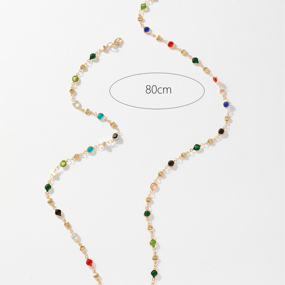 Women Fashion Multicolor Organic Glass Pendant Necklace
