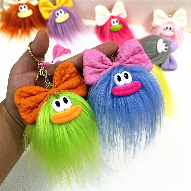 Cute Bow Doll Keychain Plush Cartoon Pendant