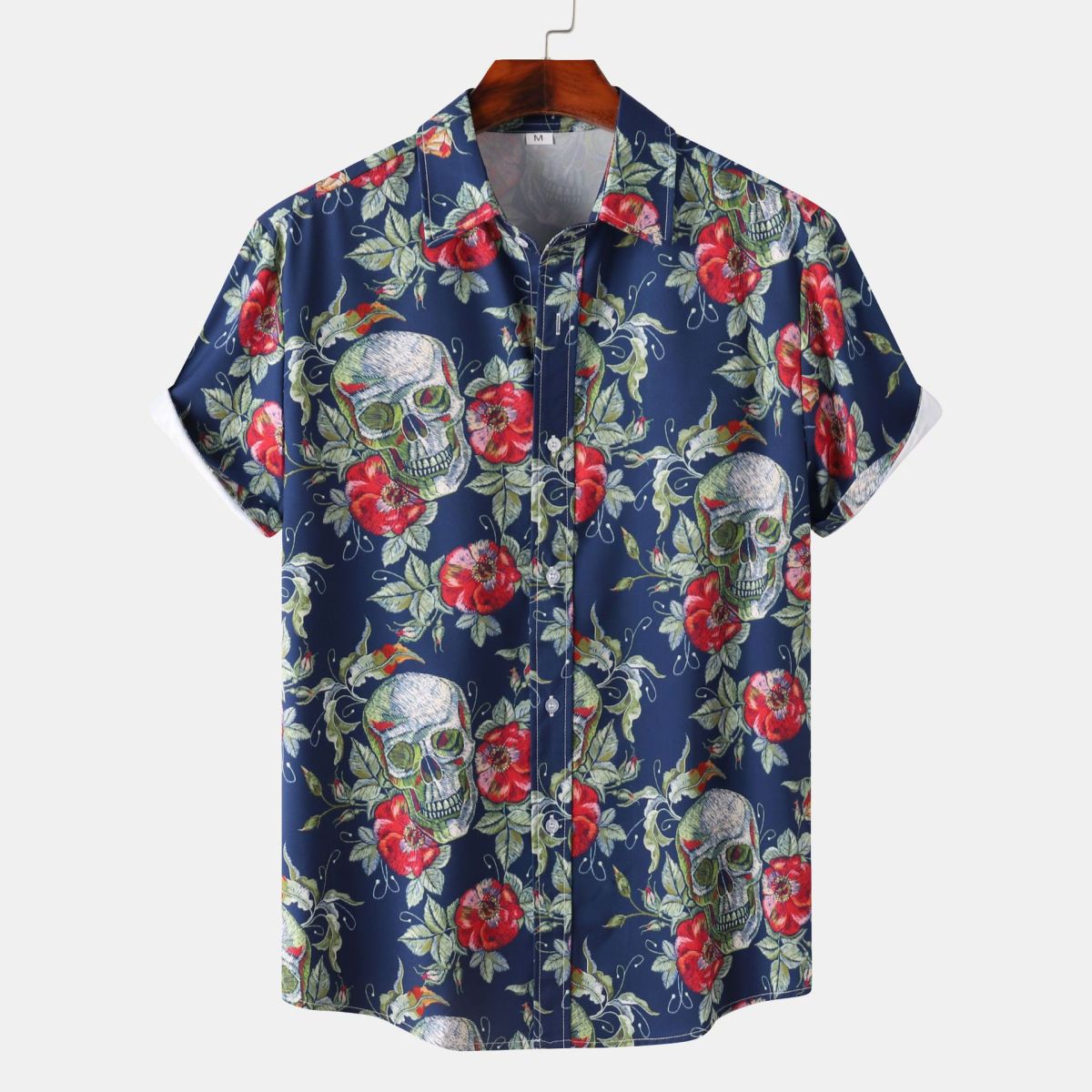 Camisa con estampado de flores diminutas en 3D para hombre, ideal para vacaciones de verano