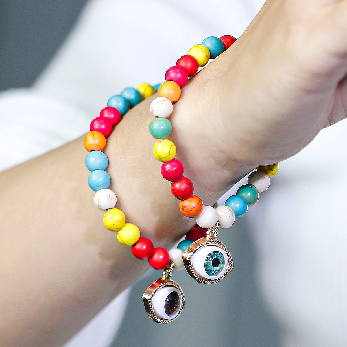 Pulsera Bohemia Multicolor Turquesa Ojo del Diablo para Mujer