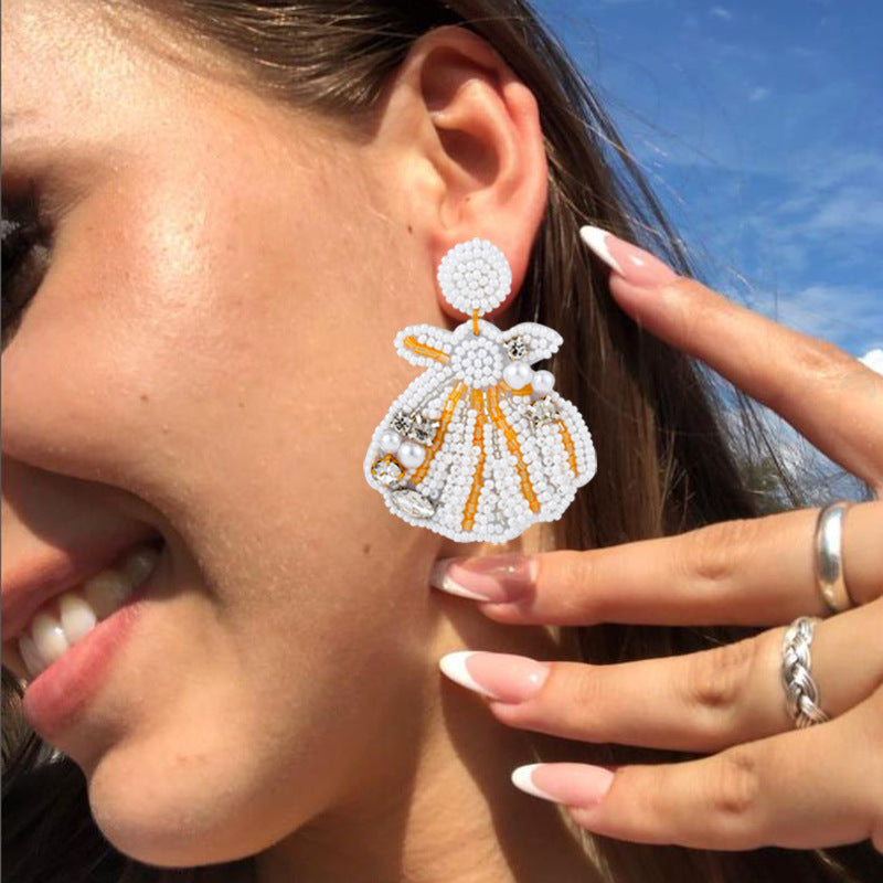 Summer Vacation Marine Style Shell Earrings