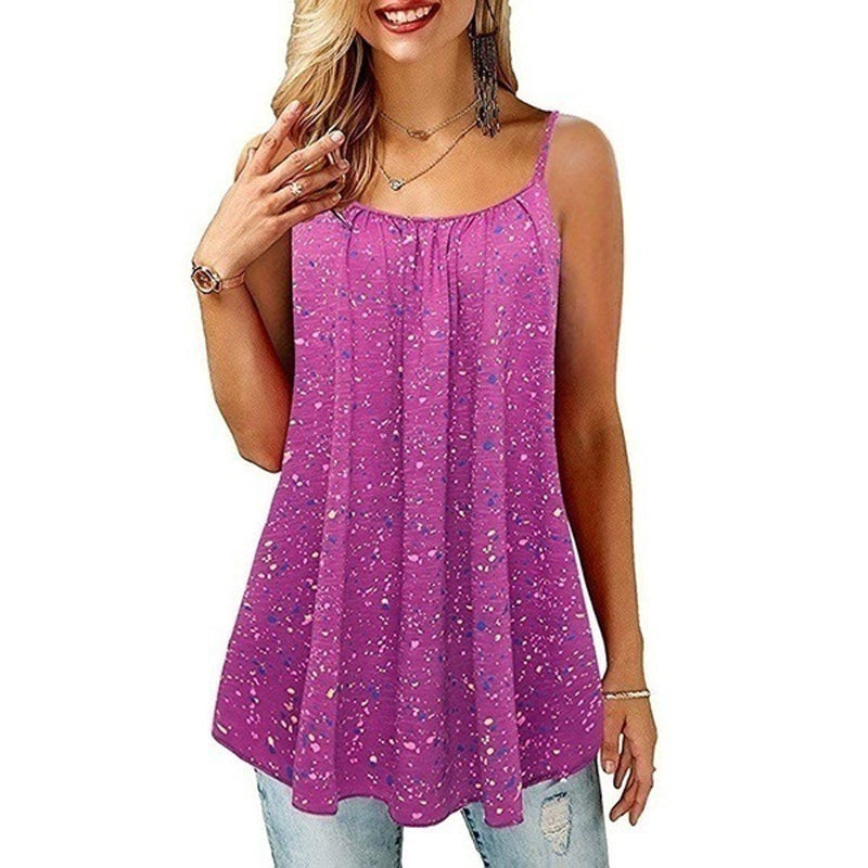Vestido holgado informal sin mangas con estampado floral bohemio de verano para mujer, talla grande