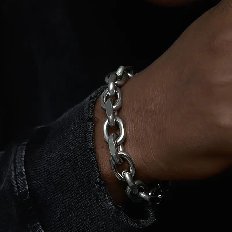 Men Fashion Simple Titanium Steel Bracelet
