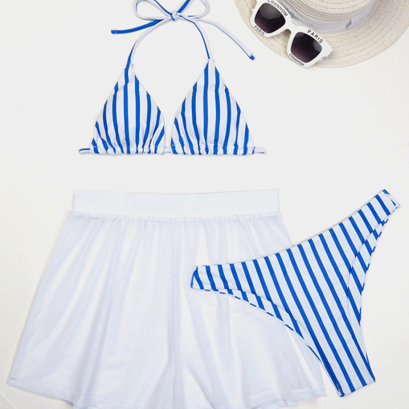 Women Summer Vacation Sexy Swimsuit Three-Piece Set
